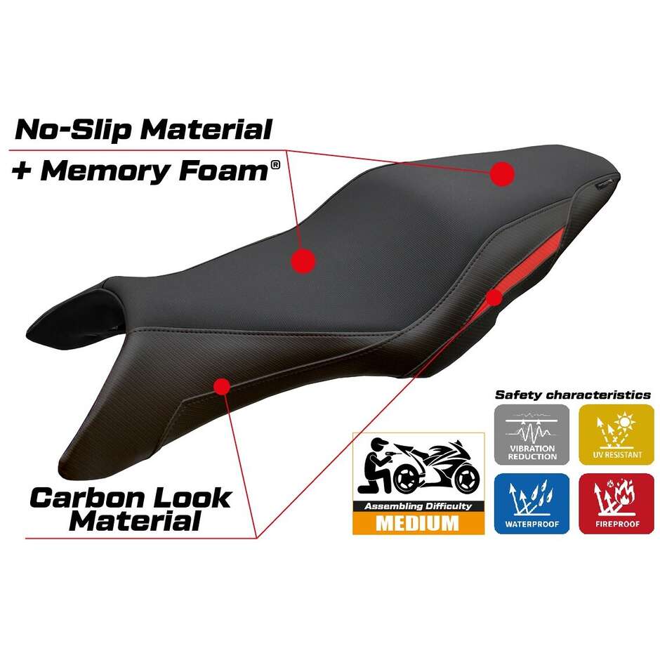 Rivestimento Sella TPZ Italia Specifico Per Honda CBR 650 F 2014-2018 Modello Oita Comfort System