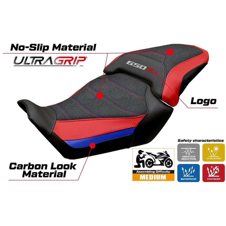 Rivestimento Sella TPZ Italia Specifico Per Honda CBR 650 R 2024-2026 Modello Mali Ultragrip