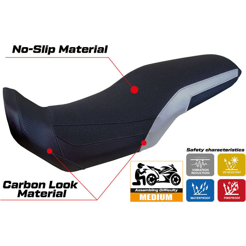 Rivestimento Sella TPZ Italia Specifico Per Honda Transalp 750 2023-2025 Modello Malmo Ultragrip
