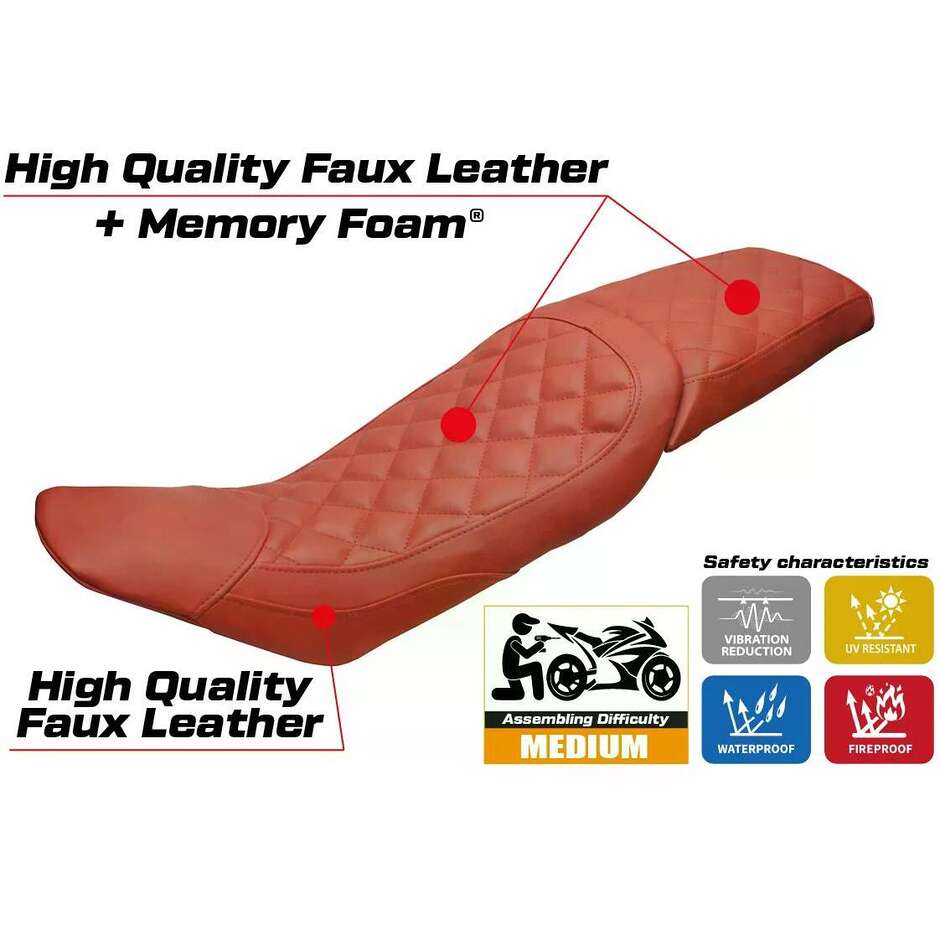 Rivestimento Sella TPZ Italia Specifico Per Husqvarna Vitpillen 701 2018-2020 Modello Nacka Vintage Comfort System