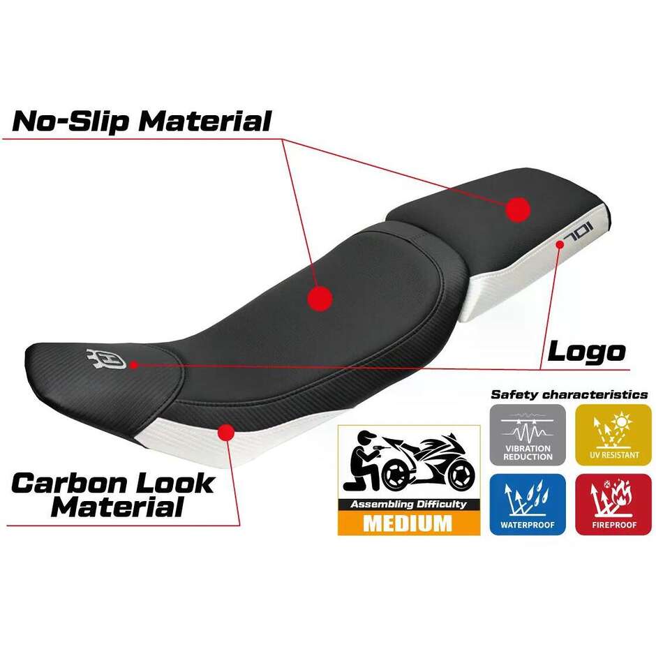 Rivestimento Sella TPZ Italia Specifico Per Husqvarna Vitpillen 701 2018-2020 Modello Nacka