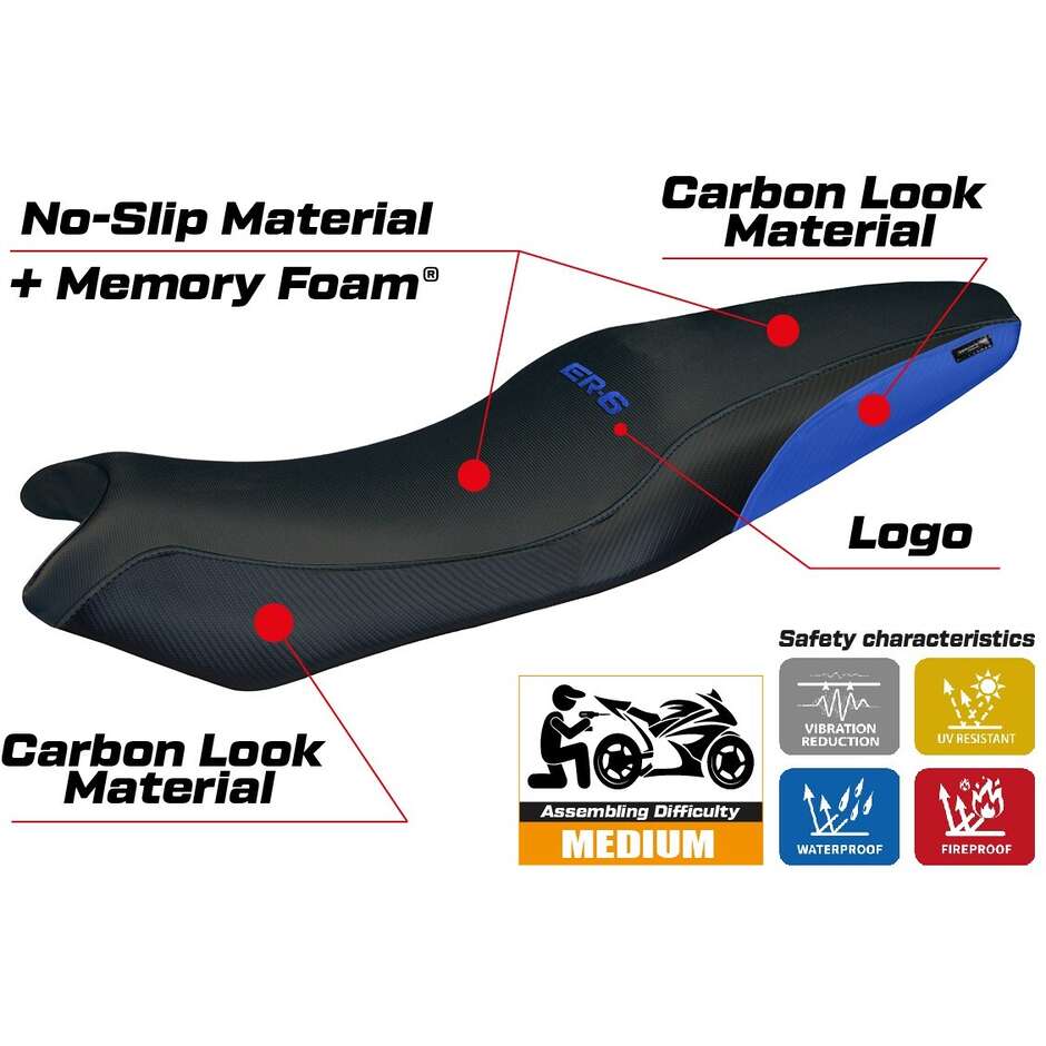 Rivestimento Sella TPZ Italia Specifico Per Kawasaki ER-6N / ER-6F 2005-2011 Modello London Comfort System