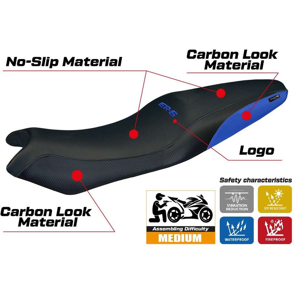 Rivestimento Sella TPZ Italia Specifico Per Kawasaki ER-6N / ER-6F 2005-2011 Modello London