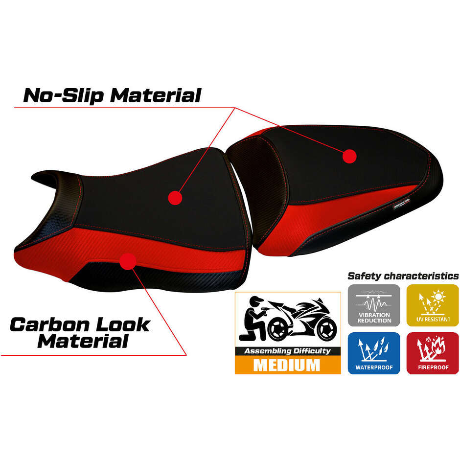 Rivestimento Sella TPZ Italia Specifico Per Kawasaki ER-6N / ER-6F 2012 - 2016 Modello Leeds 1
