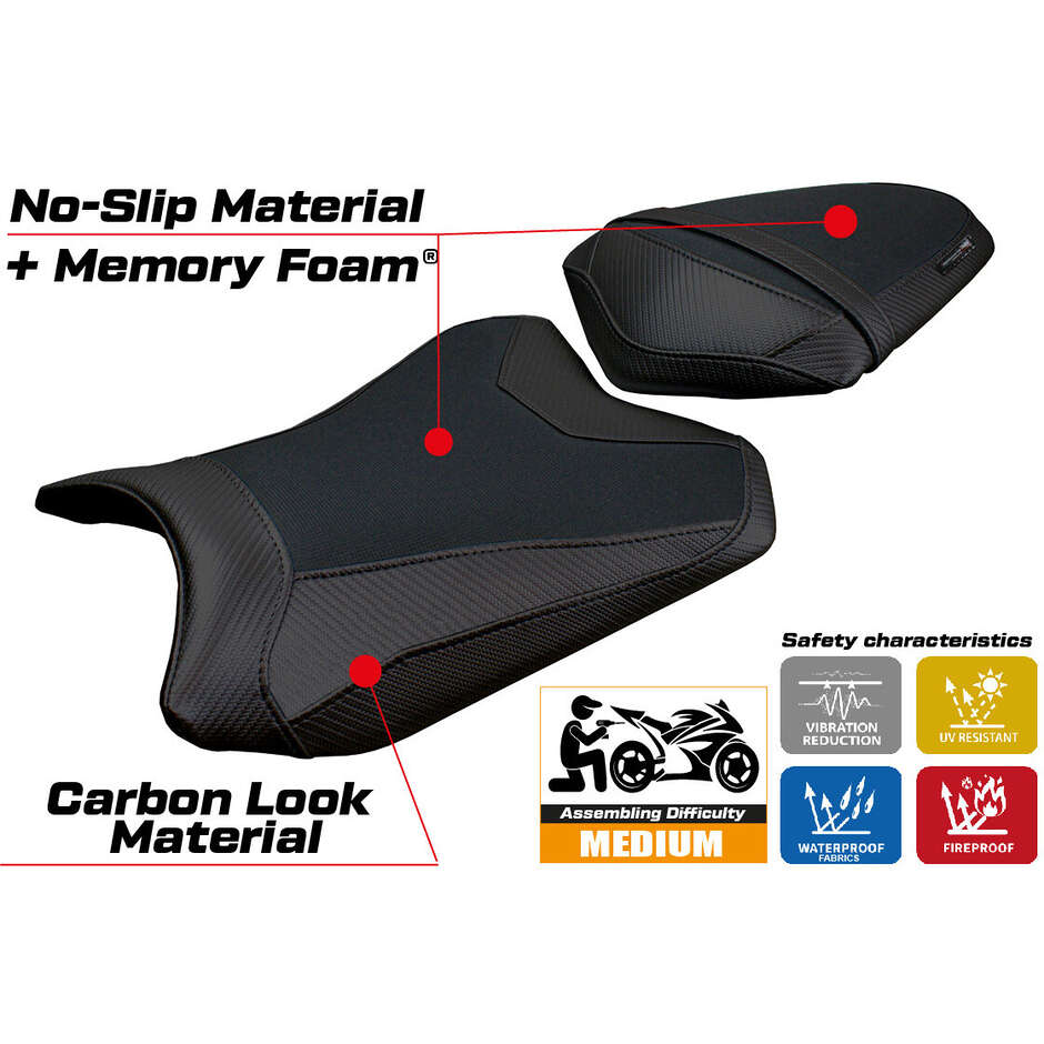 Rivestimento Sella TPZ Italia Specifico Per Kawasaki Ninja 300 2013 - 2017 Modello Aliko Comfort System