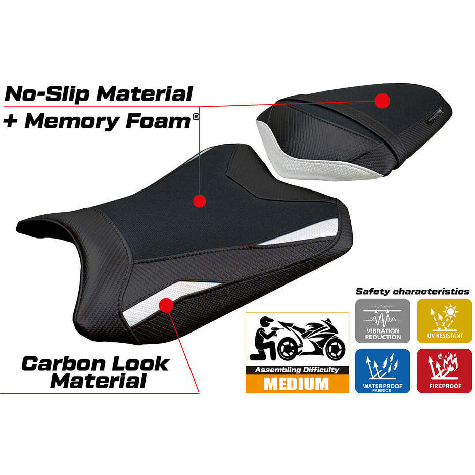 Rivestimento Sella TPZ Italia Specifico Per Kawasaki Ninja 300 2013 - 2017 Modello Aliko Comfort System