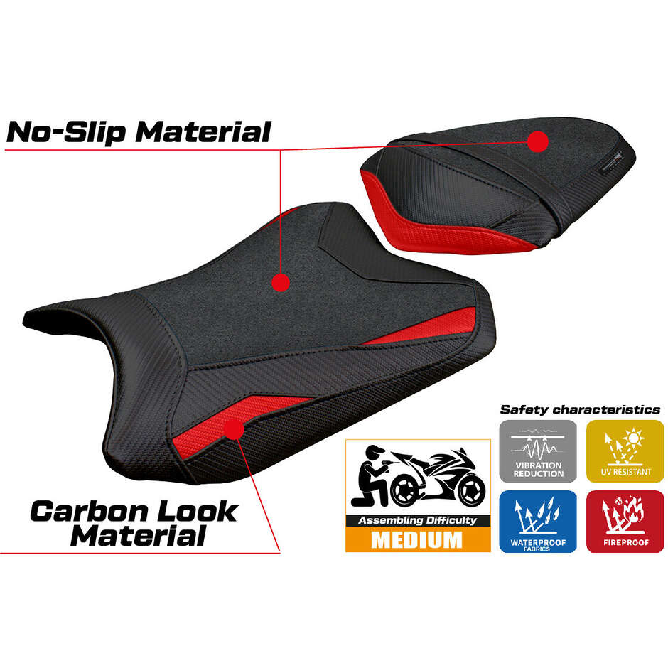 Rivestimento Sella TPZ Italia Specifico Per Kawasaki Ninja 300  2013 - 2017 Modello Aliko Ultragrip