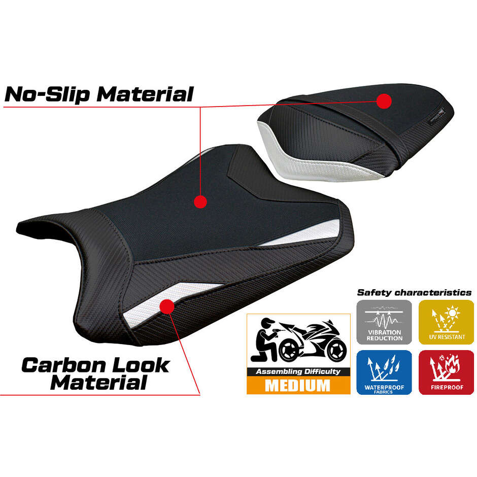 Rivestimento Sella TPZ Italia Specifico Per Kawasaki Ninja 300 2013 - 2017 Modello Aliko