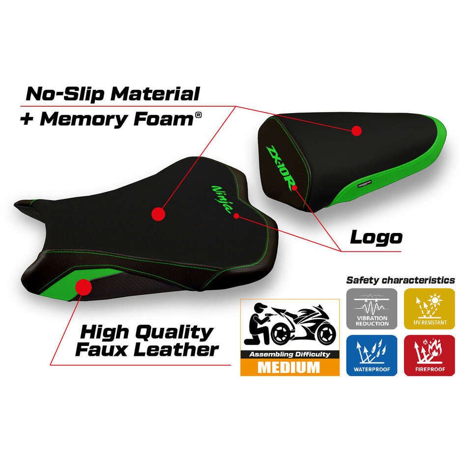 Rivestimento Sella TPZ Italia Specifico Per Kawasaki Ninja ZX 10 R  2008 - 2010 Modello Agra 2 Comfort System