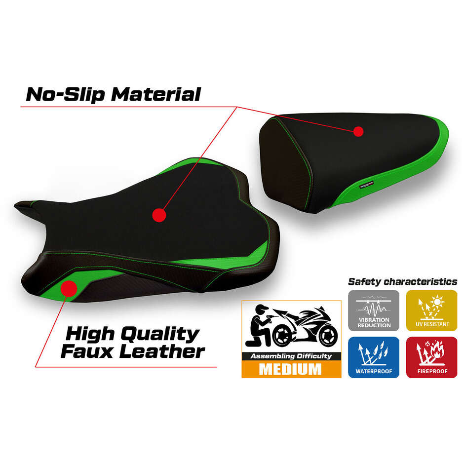 Rivestimento Sella TPZ Italia Specifico Per Kawasaki Ninja ZX 10 R 2008 - 2010 Modello Seul 1