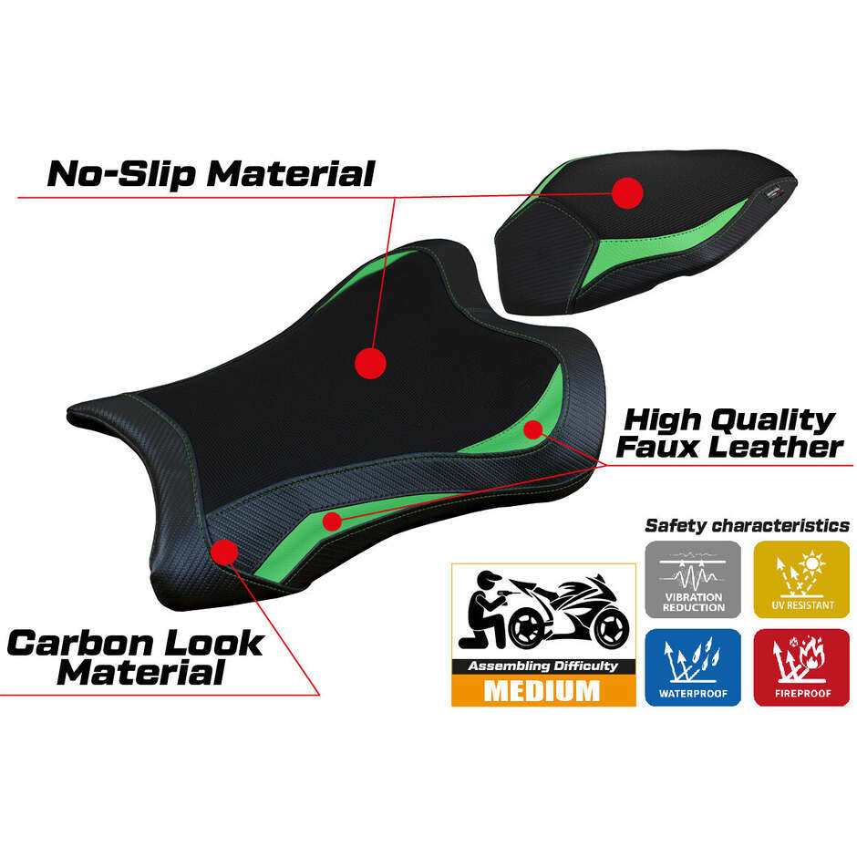 Rivestimento Sella TPZ Italia Specifico Per Kawasaki Ninja ZX 10 R 2021-2025 Modello Dexter