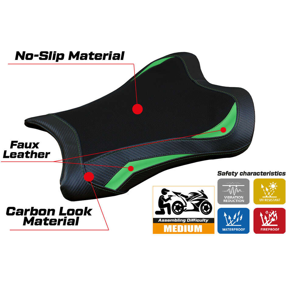 Rivestimento Sella TPZ Italia Specifico Per Kawasaki Ninja ZX 10 RR 2021-2025 Modello Garen