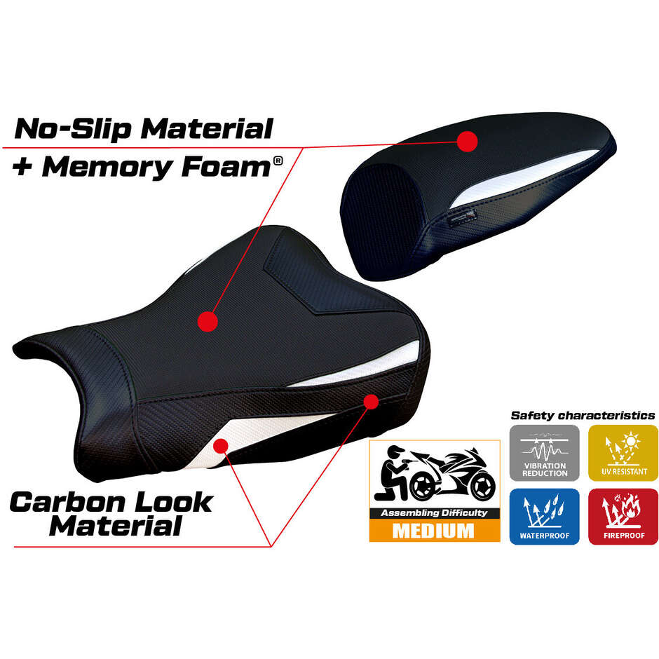 Rivestimento Sella TPZ Italia Specifico Per Kawasaki Ninja ZX 25 R  2020-2025 Modello Hermes Comfort System