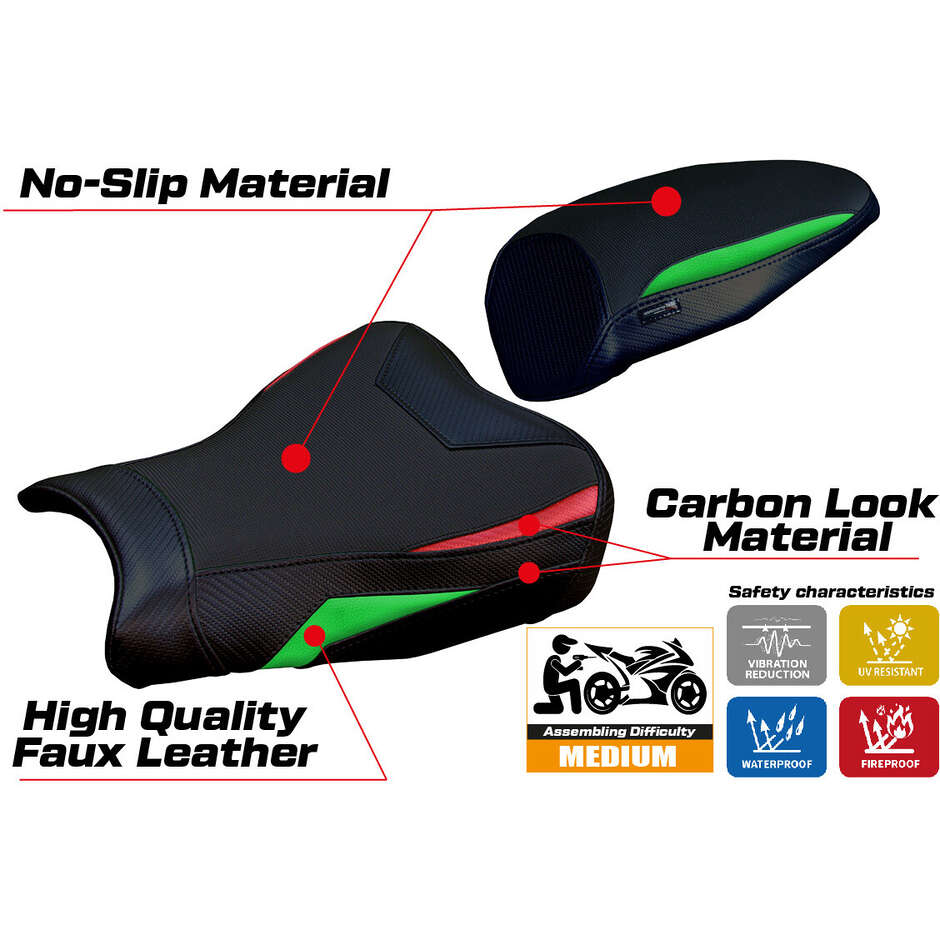 Rivestimento Sella TPZ Italia Specifico Per Kawasaki Ninja ZX 4 R  2023-2025 Modello Anet