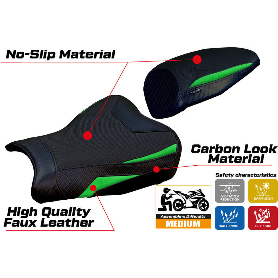 Rivestimento Sella TPZ Italia Specifico Per Kawasaki Ninja ZX 4 RR  2023-2025 Modello Muzy