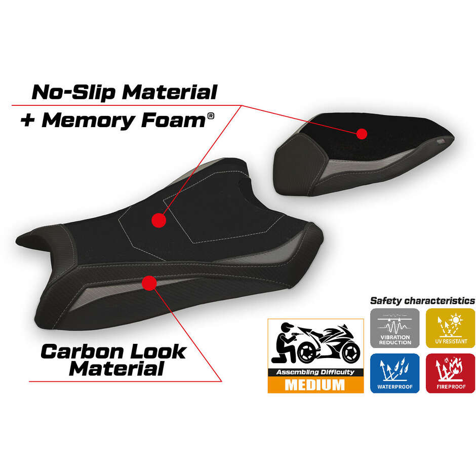 Rivestimento Sella TPZ Italia Specifico Per Kawasaki Ninja ZX 6 R 2019-2025 Modello Anadia Comfort System