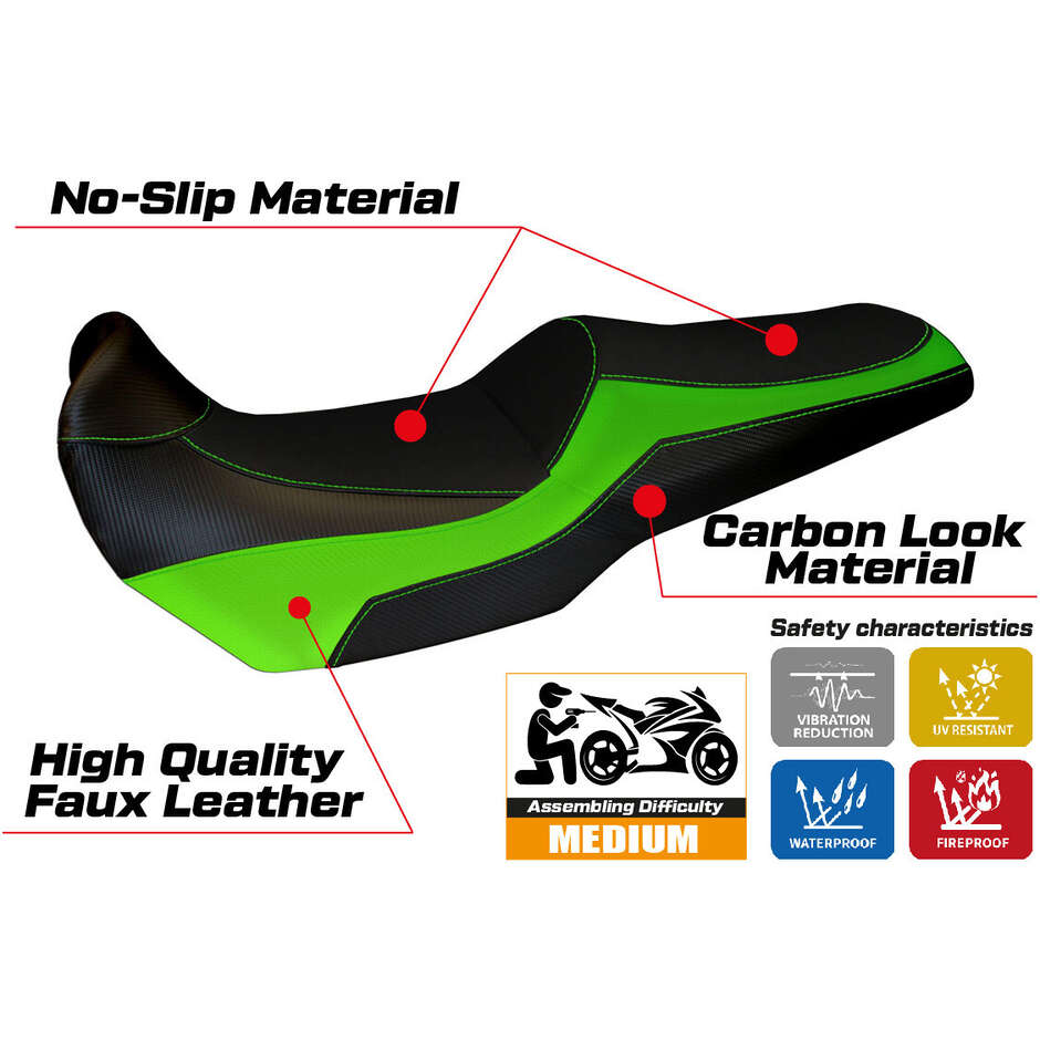 Rivestimento Sella TPZ Italia Specifico Per Kawasaki Versys 1000 2011 - 2018 Modello Lampedusa Color