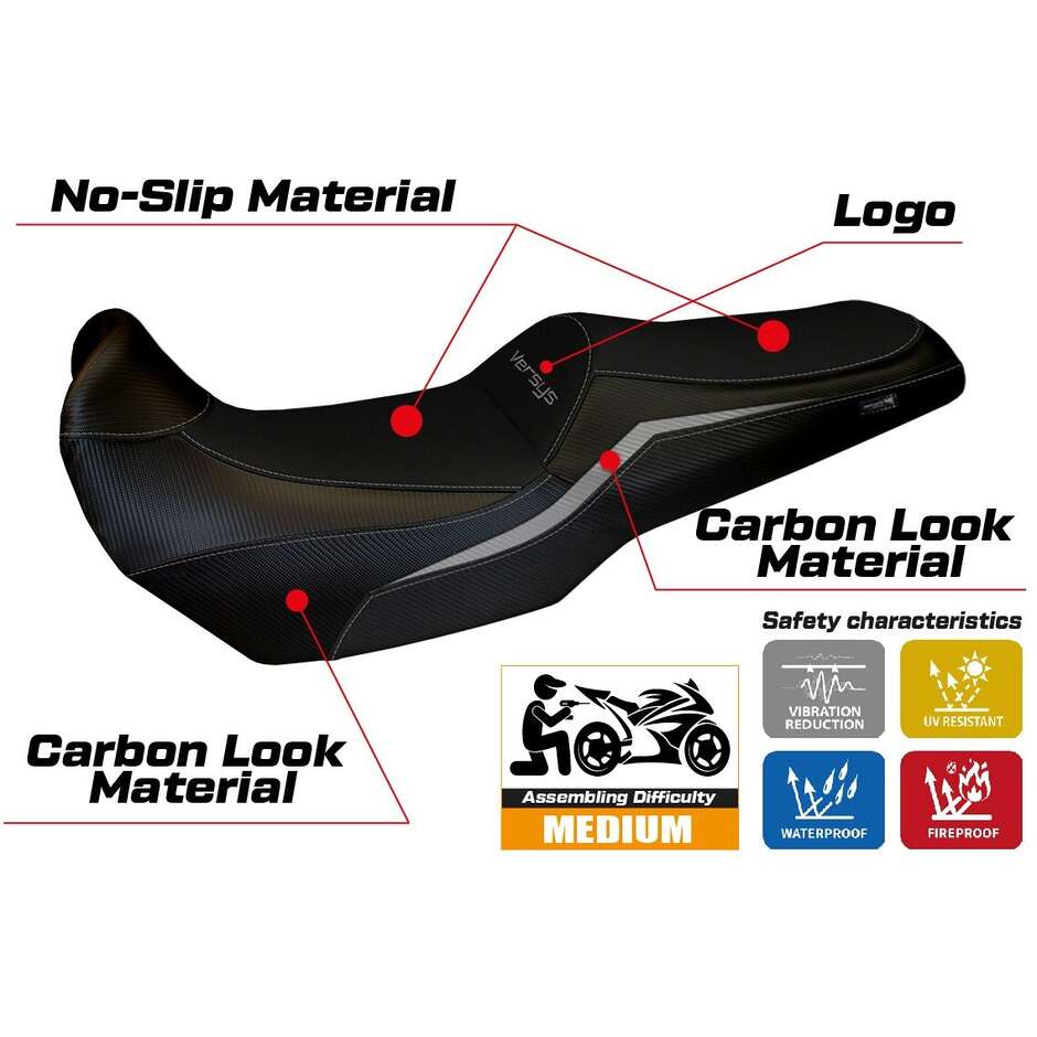 Rivestimento Sella TPZ Italia Specifico Per Kawasaki Versys 1100 2025 Modello Sakata