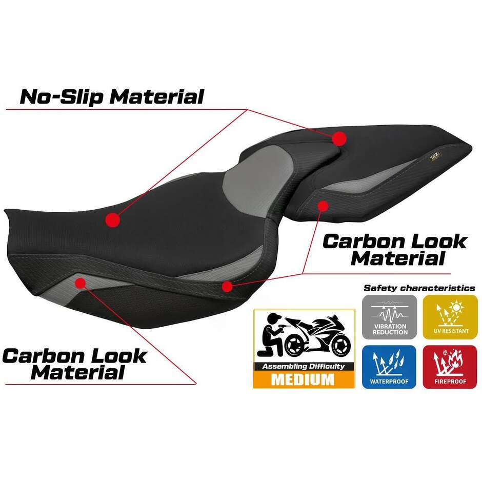Rivestimento Sella TPZ Italia Specifico Per Kawasaki Z 1000 2014 - 2021 Modello Mellby 1