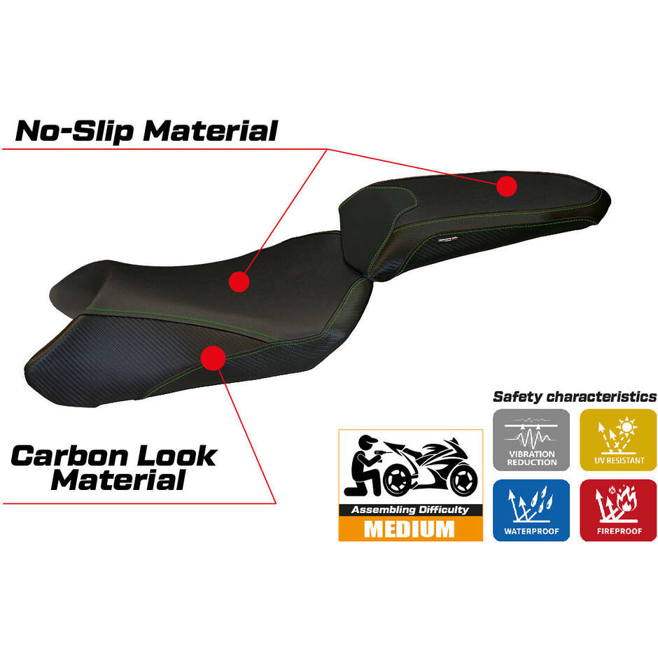 Rivestimento Sella TPZ Italia Specifico Per Kawasaki Z 1000 SX 2011 - 2016 Modello Cosenza 1