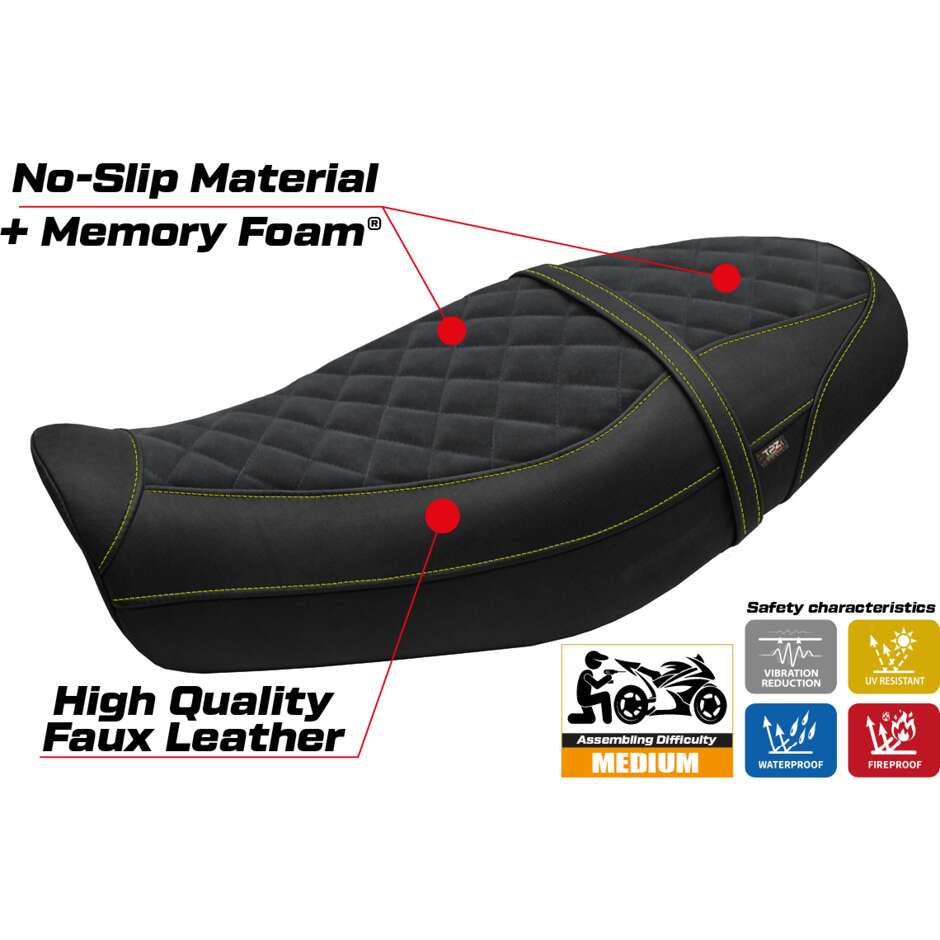 Rivestimento Sella TPZ Italia Specifico Per Kawasaki Z 650 RS 2022-2025 Modello Unnan Velvet Comfort System