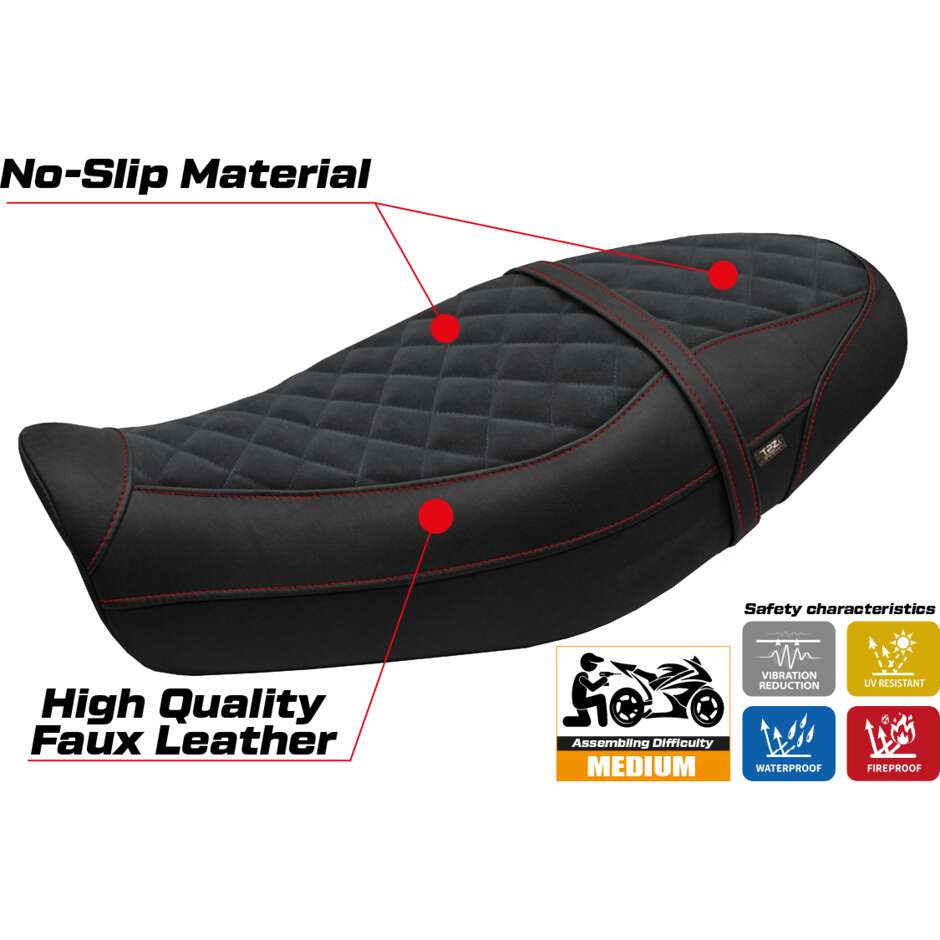 Rivestimento Sella TPZ Italia Specifico Per Kawasaki Z 650 RS 2022-2025 Modello Unnan Velvet