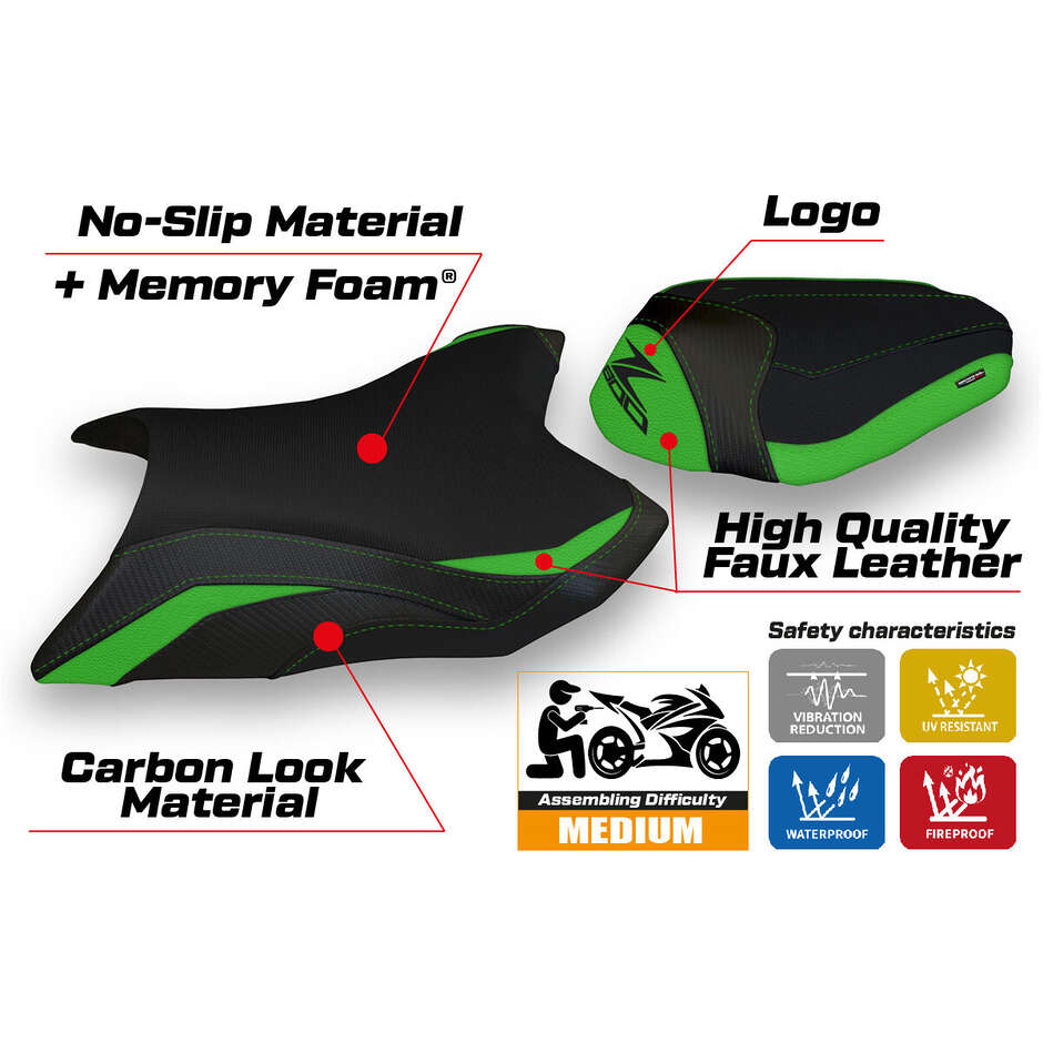 Rivestimento Sella TPZ Italia Specifico Per Kawasaki Z 800 2013 - 2016 Modello Kemi Comfort System