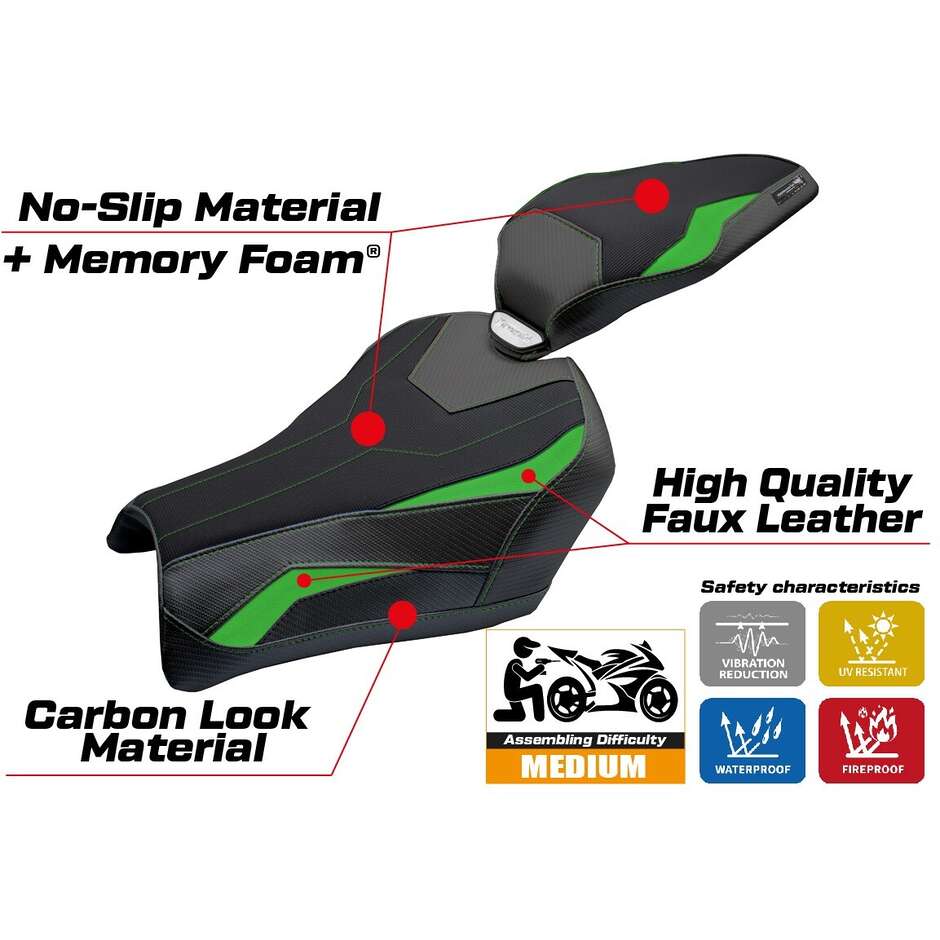 Rivestimento Sella TPZ Italia Specifico Per Kawasaki Z 900 2025 Modello Uchiko Comfort System