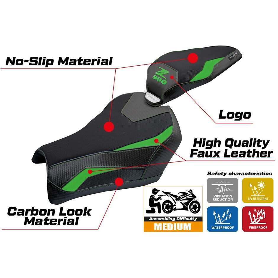 Rivestimento Sella TPZ Italia Specifico Per Kawasaki Z 900 2025 Modello Uchiko