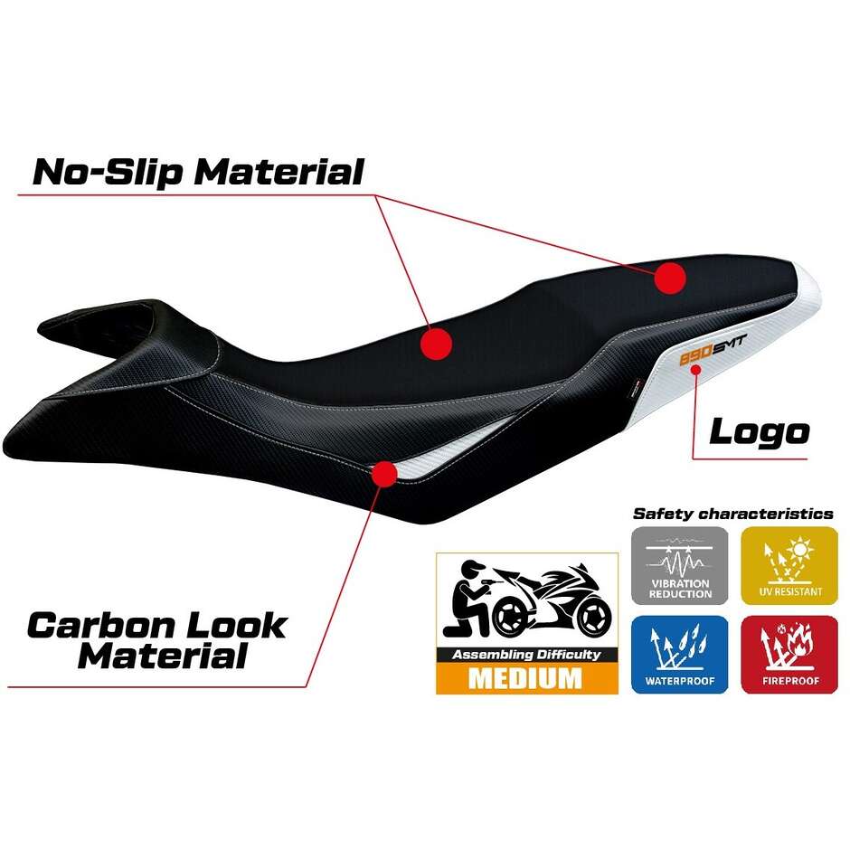Rivestimento Sella TPZ Italia Specifico Per KTM 890 SMT 2023-2025 Modello Karma