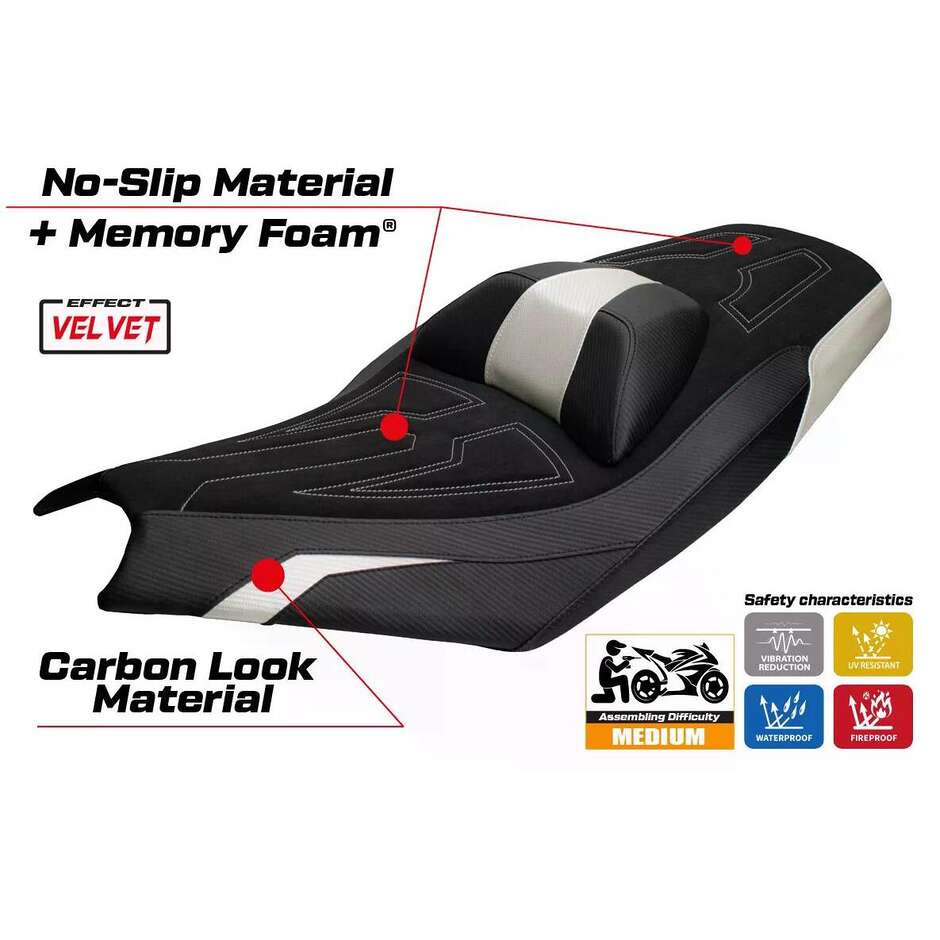 Rivestimento Sella TPZ Italia Specifico Per Kymco AK 550 Premium 2023-2025 Modello Datong Comfort System