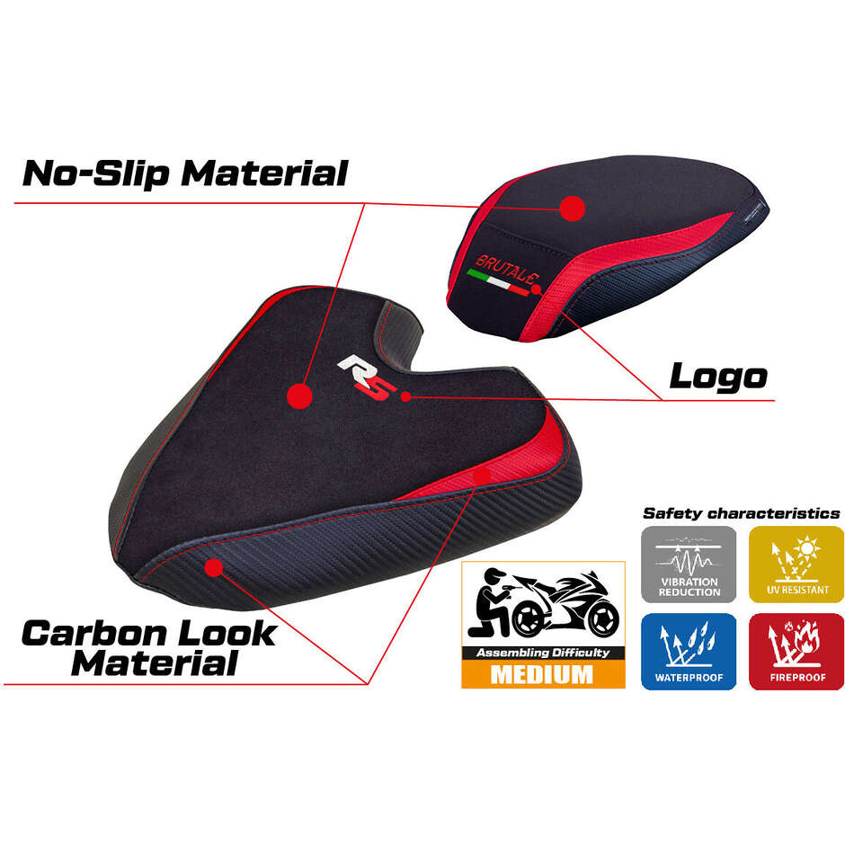 Rivestimento Sella TPZ Italia Specifico Per MV Agusta Brutale 1000 RS 2021-2025 Modello Ankara Velvet