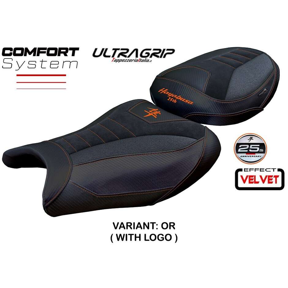 Rivestimento Sella TPZ Italia Specifico Per Suzuki GSX R 1300 Hayabusa 2021 - 2025 Modello Denia Velvet Ultragrip Comfort System