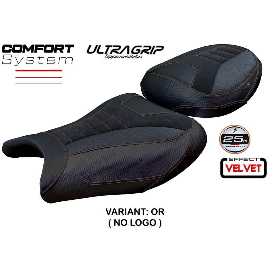 Rivestimento Sella TPZ Italia Specifico Per Suzuki GSX R 1300 Hayabusa 2021 - 2025 Modello Denia Velvet Ultragrip Comfort System