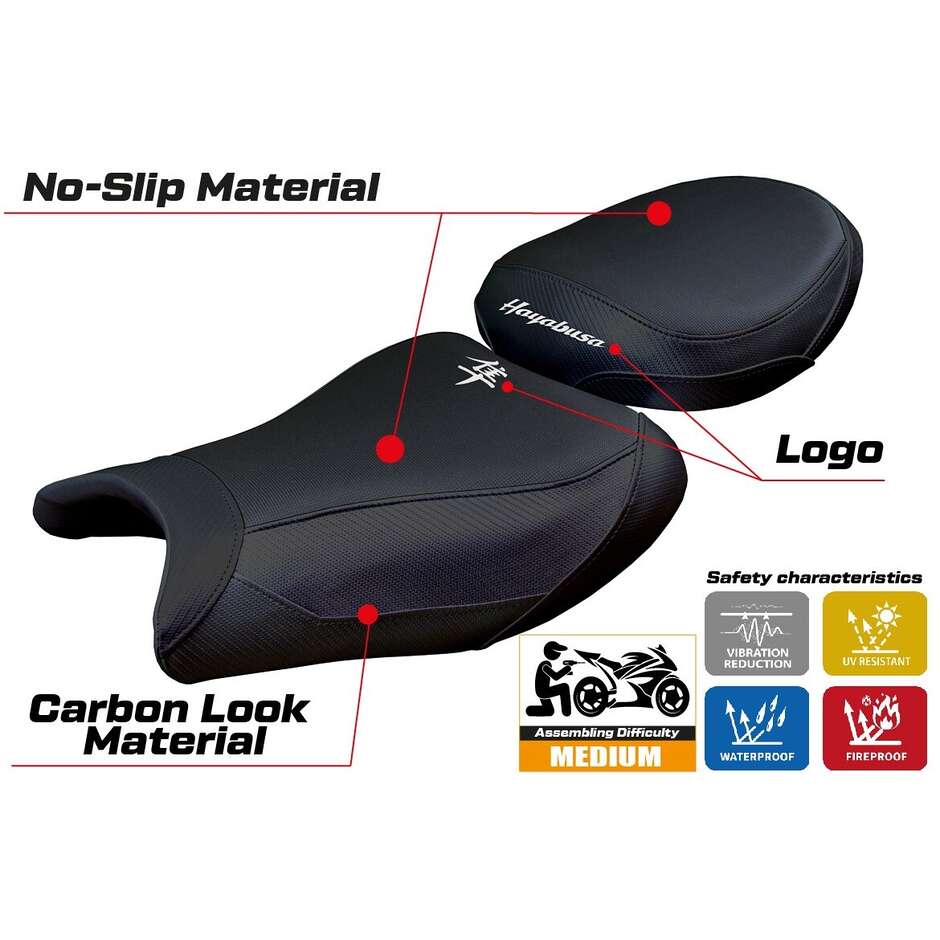 Rivestimento Sella TPZ Italia Specifico Per Suzuki GSX R 1300 Hayabusa 2021 - 2025 Modello Denia