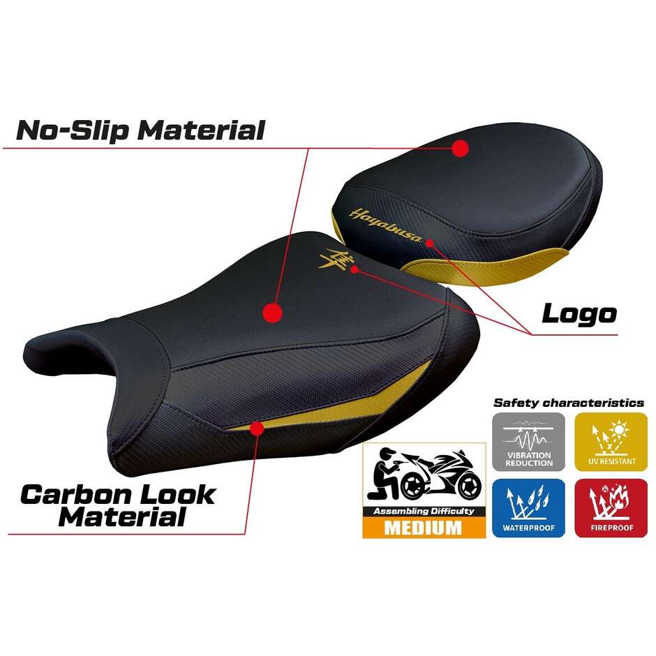 Rivestimento Sella TPZ Italia Specifico Per Suzuki GSX R 1300 Hayabusa 2021 - 2025 Modello Denia