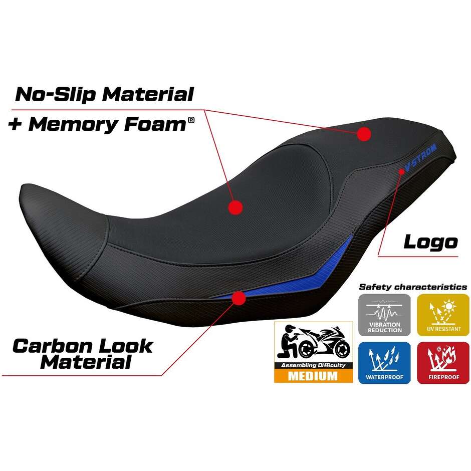 Rivestimento Sella TPZ Italia Specifico Per Suzuki V-Strom 800 DE - SE 2023 - 2025 Modello Menik Comfort System