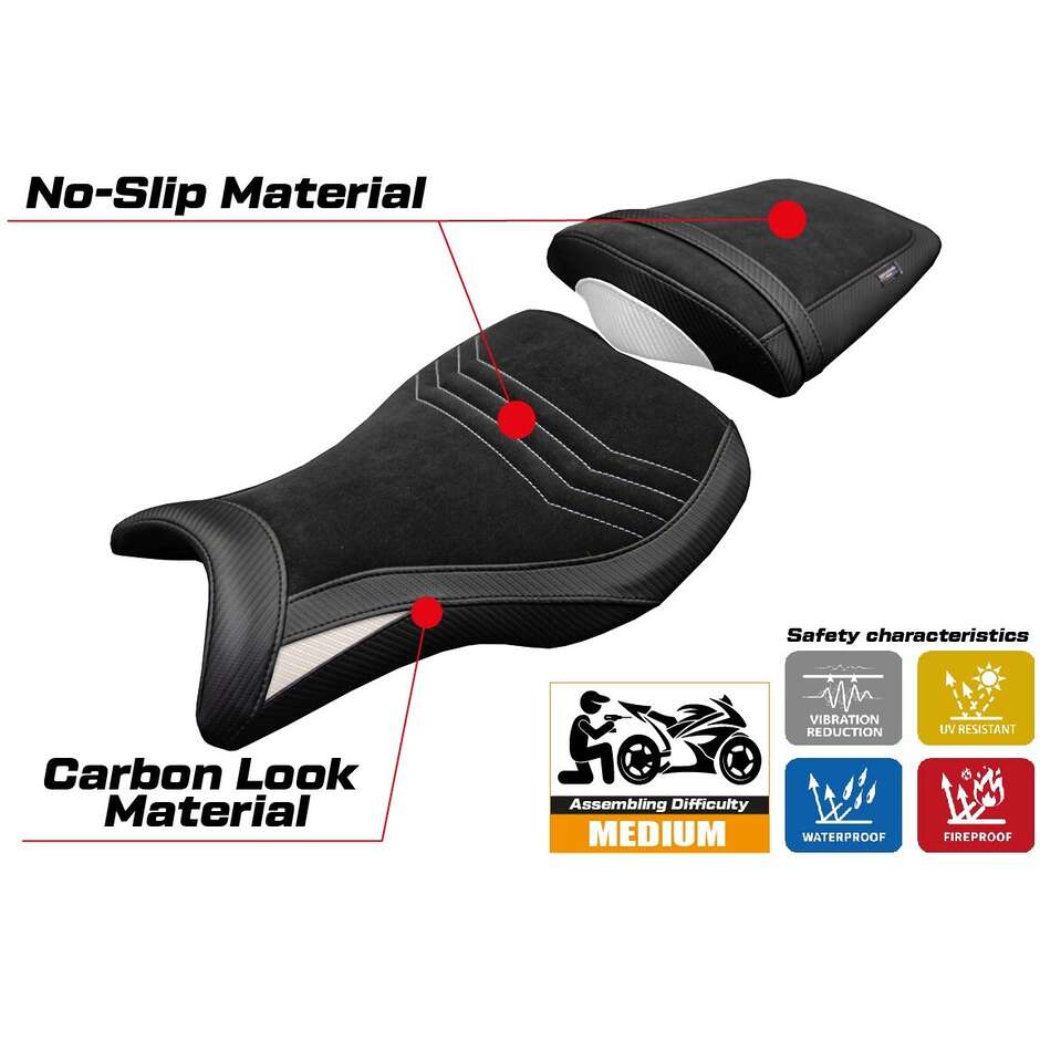 Rivestimento Sella TPZ Italia Specifico Per Triumph Daytona 675R 2006-2012 Modello Ripley Velvet