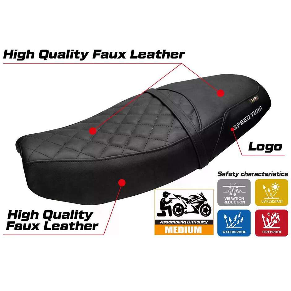 Rivestimento Sella TPZ Italia Specifico Per Triumph Speed Twin 1200 2019-2026 Modello Tamra