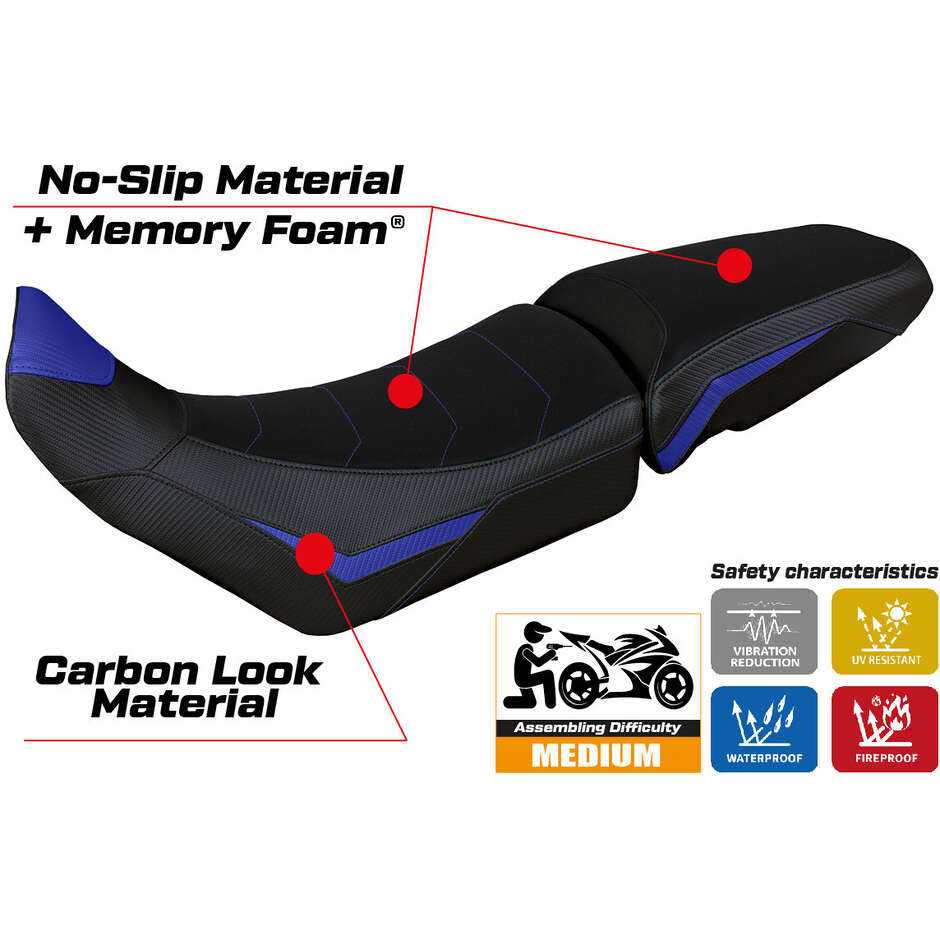 Rivestimento Sella TPZ Italia Specifico Per Triumph Tiger 900 2020 - 2023 Modello Dover Comfort System