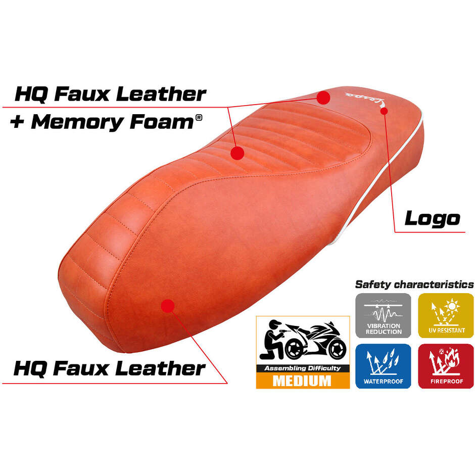 Rivestimento Sella TPZ Italia Specifico Per Vespa GTS 125/150/300 2009 - 2024 Modello Panarea Comfort System