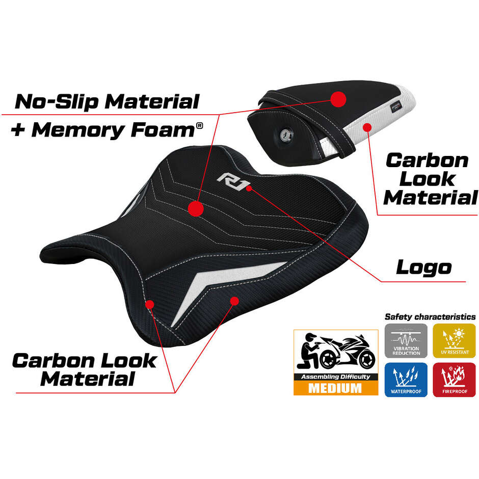Rivestimento Sella TPZ Italia Specifico Per Yamaha R1 2015-2025 Modello Kagran Comfort System