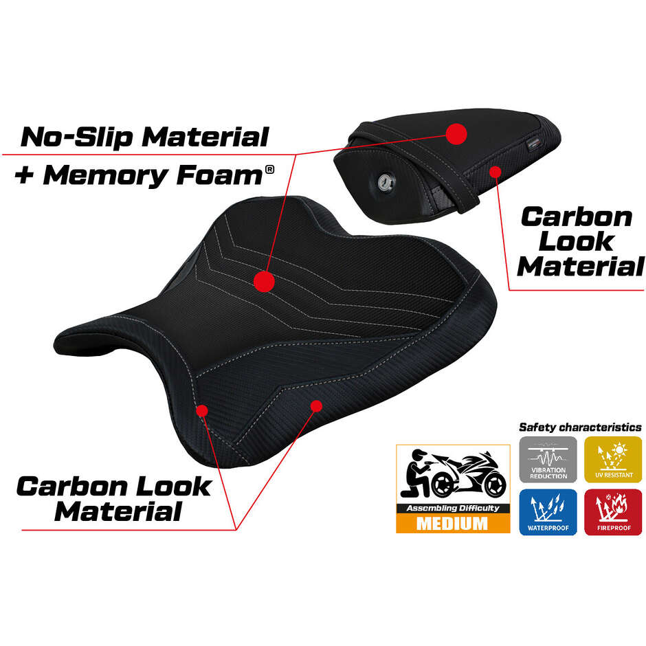 Rivestimento Sella TPZ Italia Specifico Per Yamaha R1 2015-2025 Modello Kagran Comfort System