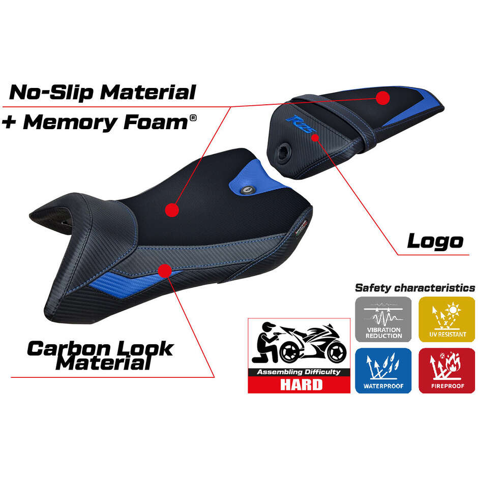 Rivestimento Sella TPZ Italia Specifico Per Yamaha R125 2016 - 2018 Modello Nashik Comfort System