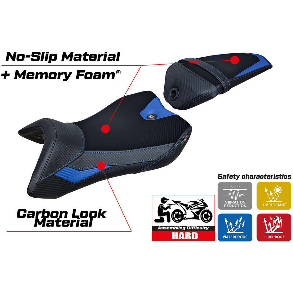 Rivestimento Sella TPZ Italia Specifico Per Yamaha R125 2016 - 2018 Modello Nashik Comfort System