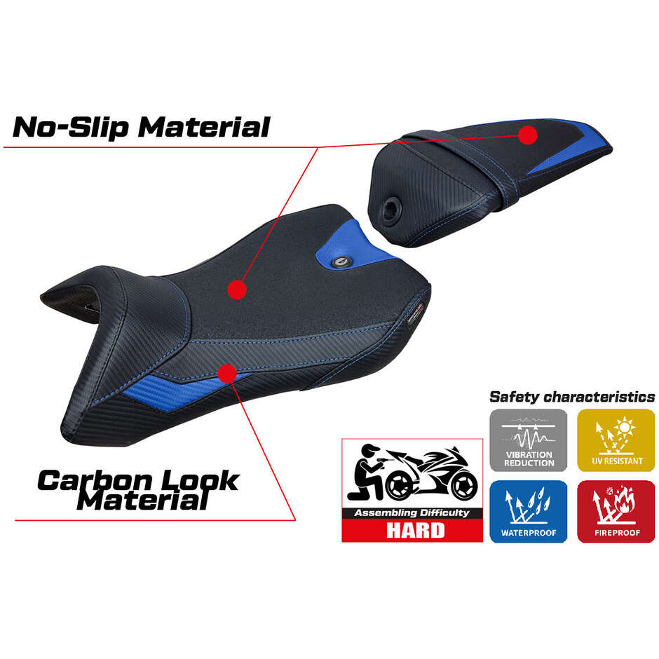 Rivestimento Sella TPZ Italia Specifico Per Yamaha R125 2016 - 2018 Modello Nashik Ultragrip
