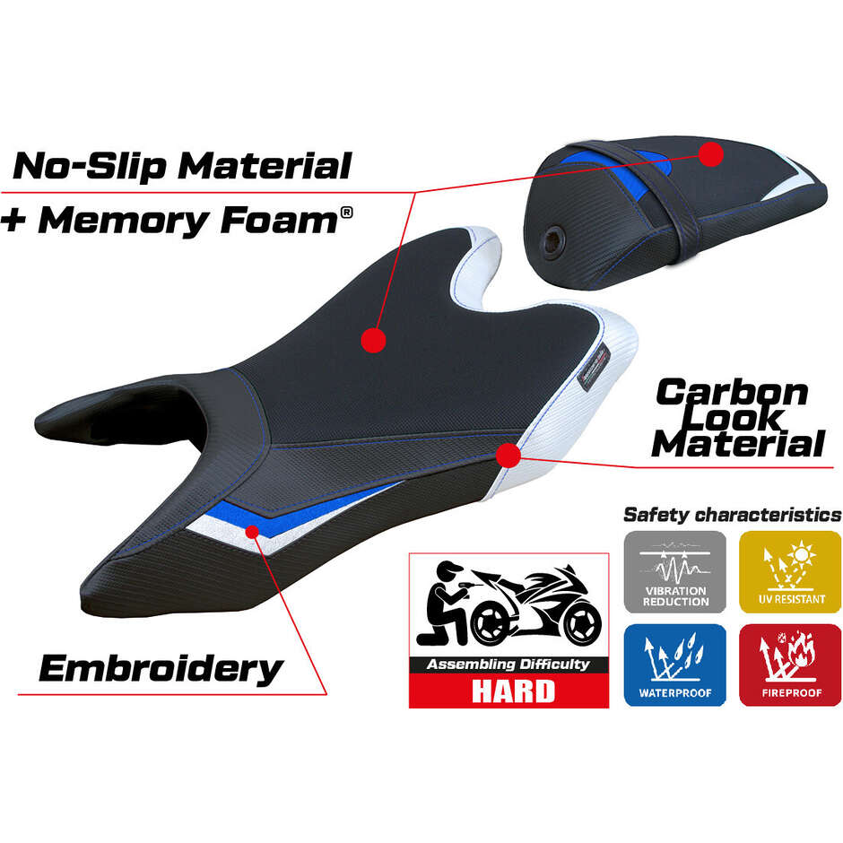 Rivestimento Sella TPZ Italia Specifico Per Yamaha R125 2019 - 2022 Modello Ashwy Comfort System