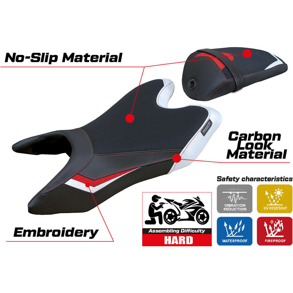 Rivestimento Sella TPZ Italia Specifico Per Yamaha R125 2019 - 2022 Modello Ashwy