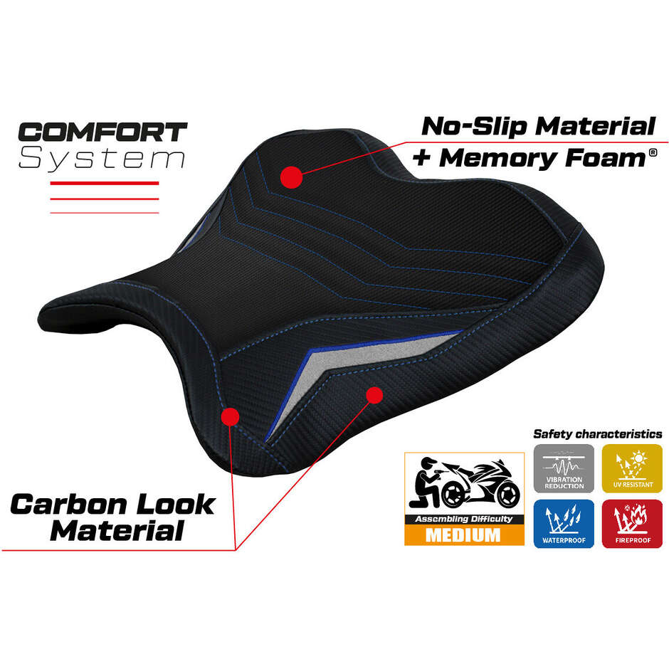 Rivestimento Sella TPZ Italia Specifico Per Yamaha R1M 2015-2025 Modello Hernals Comfort System