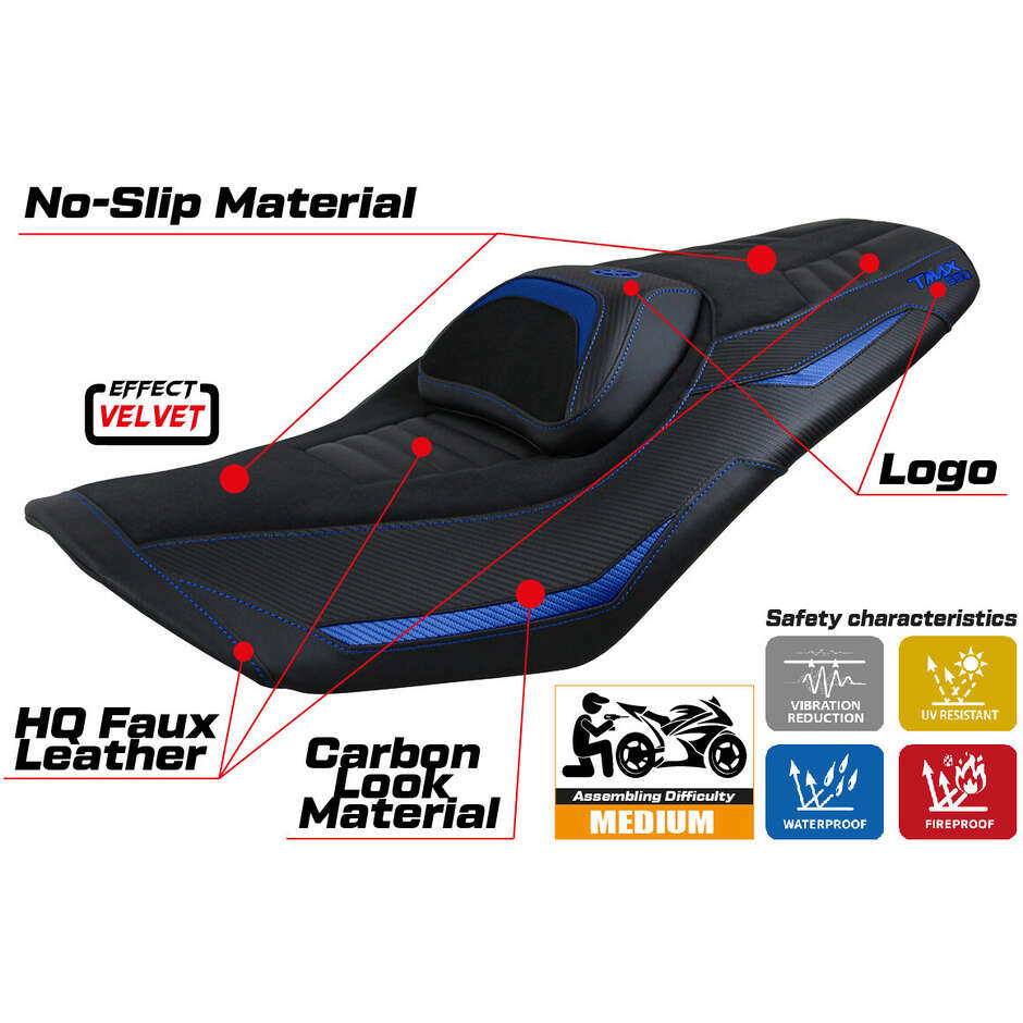 Rivestimento Sella TPZ Italia Specifico Per Yamaha T-Max 560 2022-2025 Modello Kiko